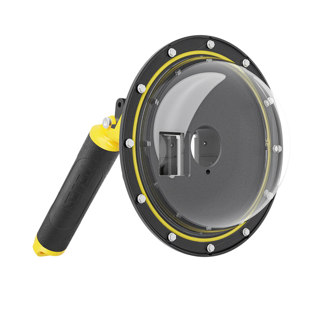 фото купол підводний DJI ACTION 5/4/3 з курком Dome Port 30м TELESIN OA-DMP-001