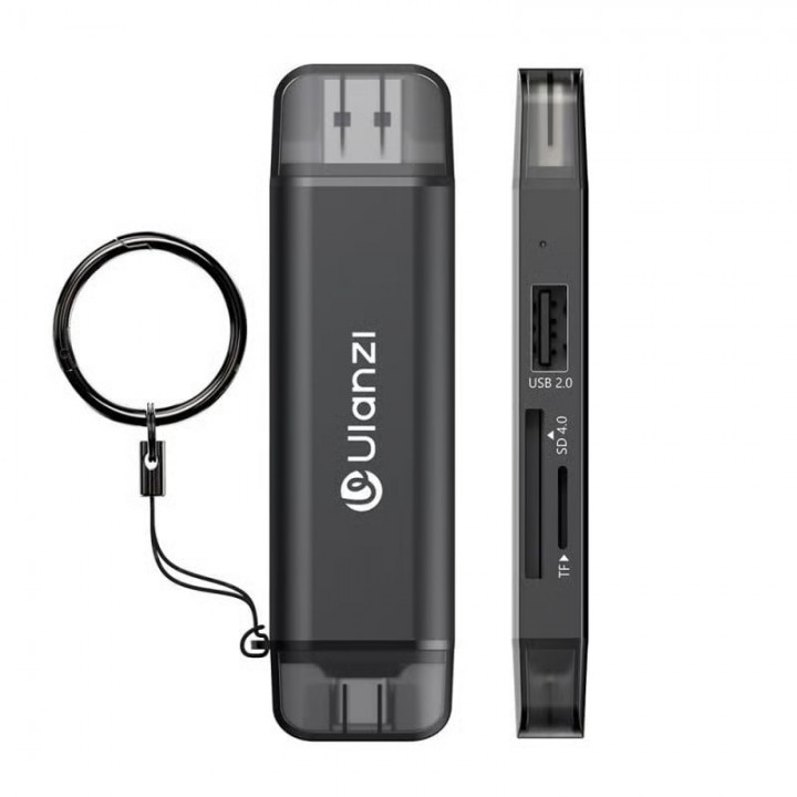 Кардридер Type-C USB-A для телефона компьютера SD microSD Ulanzi CR3