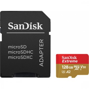 Карта памяти SANDISK EXTREME 128GB UHS-I U3 A2
