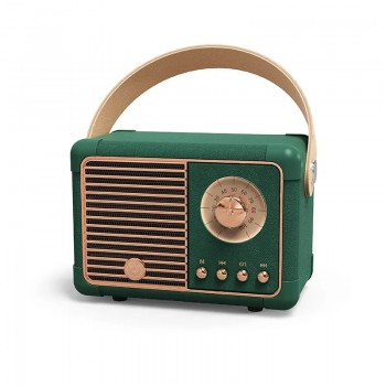 Колонка портативная Bluetooth FM-радио ретро зеленая AC Prof HM11-G Plus
