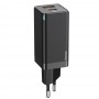 Зарядний пристрій для швидкої зарядки 45Вт USB Type-C чорний Baseus GaN CCGAN-Q01