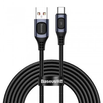 Кабель Type-C швидка зарядка 5А 2м PD QC чорний Baseus CATSS-B0G