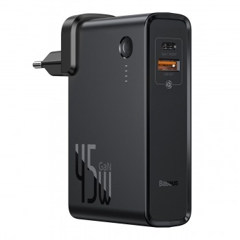 Повербанк зарядний пристрій 2в1 45Вт USB Type-C QC3 PD Baseus GaN PPNLD-C01