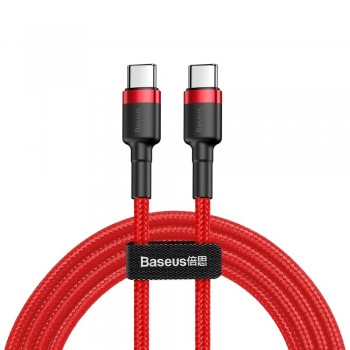 Кабель USB-C/USB-C 60ВТ 20В 3А QC PD 2M красный (CATKLF-H09)