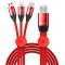 Кабель Baseus 3в1 Type-C Lightning Micro USB 100см червоний (CAMLT-FX09)