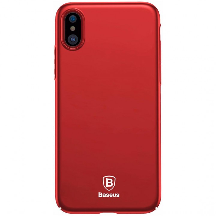 Чехол-накладка для iPhone X/Xs поликарбонат, красный Baseus WIAPIPHX-ZB09