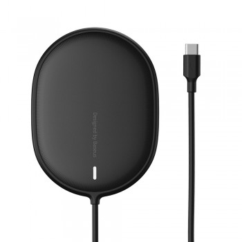 Бездротова зарядка магнітна 15Вт iPhone 12 MagSafe чорна Baseus WXQJ-01