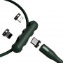 Магнітний кабель Type-C Micro Lightning 3А 1м 480Мб/с зелений Baseus CA1T3-A06