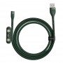 Магнитный кабель Type-C Micro Lightning 3А 1м 480Мб/с зеленый Baseus CA1T3-A06