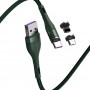 Магнітний кабель Type-C Micro Lightning 5А 1м 480Мб/с зелений Baseus CA1T3-B06