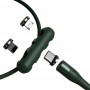 Магнитный кабель Type-C Micro Lightning 5А 1м 480Мб/с зеленый Baseus CA1T3-B06