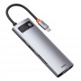 Концентратор хаб USB Type-C 8в1 картридер зарядка 100Вт Baseus Metal Gleam CAHUB-CV0G