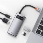 Концентратор хаб USB Type-C 4в1 HDMI 4K зарядка 100Вт Baseus Metal Gleam CAHUB-CY0G