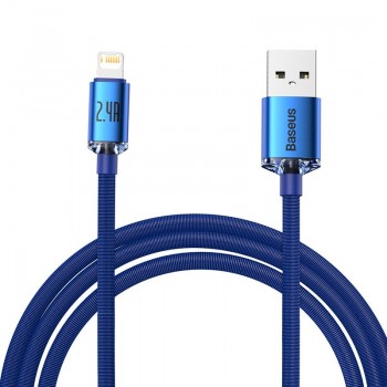 Кабель Lightning для айфон синій 1.2м Baseus Crystal Shine CAJY000003