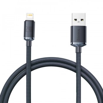 Кабель Lightning для айфон чорний 2м Baseus Crystal Shine CAJY000101