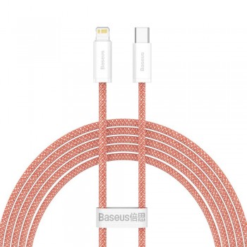 Кабель Type-C Lightning для айфон PD 20Вт 2м помаранчевий Baseus Dynamic CALD000107
