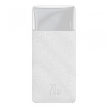 Повербанк 20000 мАч 20Вт 2x USB Type-C белый Baseus Bipow PPDML-M02