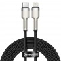 Кабель Type-C Lightning 20Вт 480Мб/с чорний Baseus Cafule CATLJK-B01