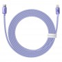 Кабель Type-C Lightning для айфон 20Вт 2м фіолетовий Baseus Crystal Shine CAJY000305
