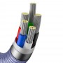 Кабель Type-C Lightning для айфон 20Вт 2м фіолетовий Baseus Crystal Shine CAJY000305