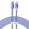Кабель Type-C Lightning для айфон 20Вт 2м фіолетовий Baseus Crystal Shine CAJY000305