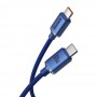 Кабель Type-C 100Вт 2м блакитний Baseus Crystal Shine CAJY000703