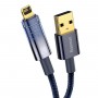 Кабель для айфон з автовідключенням Lightning 2.4А 1м синій Baseus Explorer Series CATS000403
