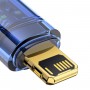 Кабель для айфон з автовідключенням Lightning 2.4А 1м синій Baseus Explorer Series CATS000403