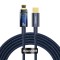Кабель для айфон з автовідключенням Lightning Type-C 20Вт 2м синій Baseus Explorer Series CATS000103