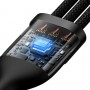 Кабель USB Type-C Micro Lightning 100Вт 1.2м черный Baseus Flash Series II CASS030101
