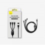 Кабель USB Type-C Micro Lightning 100Вт 1.2м черный Baseus Flash Series II CASS030101