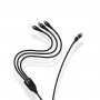 Кабель USB Type-C Micro Lightning 100Вт 1.2м черный Baseus Flash Series II CASS030101