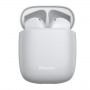 Беспроводные наушники Bluetooth 5.0 TWS IP54 белые Baseus Encok W04 NGTW030102