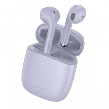 Бездротові навушники Bluetooth 5.0 TWS IP54 фіолетові Baseus Encok W04 NGTW030105