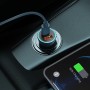 Зарядка в прикуриватель для айфон USB Type-C 40Вт голубая Baseus Golden Contactor Pro TZCCJD-03