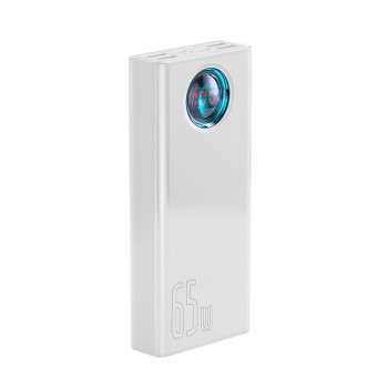 Повербанк 30000 мАч 65Вт PD3.0 QC3.0 4x USB белый Baseus Amblight PPLG-A02