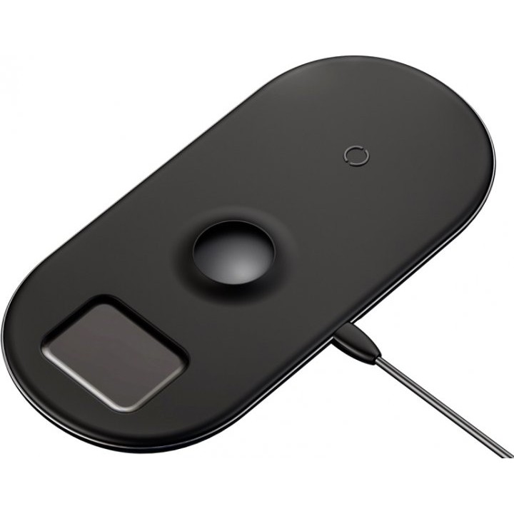 Зарядка бездротова 3в1 телефон годинник навушники Baseus Smart WX3IN1-C01