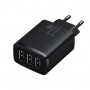 Зарядка для телефона планшета 17Вт 3х USB черная Baseus Compact CCXJ020101
