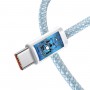 Кабель Type-C/Type-C швидка зарядка 100Вт 2м блакитний Baseus Dynamic CALD000303