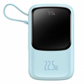 Повербанк 20000 мАгод 22.5Вт USB Type-C блакитний Baseus Qpow PPQD030103