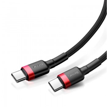 Кабель BASEUS CATKLF-H91 Cafule Flash Charging Cable Type-c 3A 2M чорний/червоний