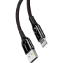 Кабель BASEUS CALCD-01 C-shaped Light Intelligent Cable Lightning 2.4A 1M чорний