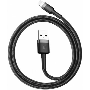Кабель BASEUS CALKLF-CG1 Cafule Cable Lightning 1.5A 2M чёрный/серый