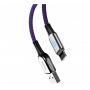 Кабель BASEUS X-type Cable Lightning 2.4A 1M фиолетовый CALXD-B05