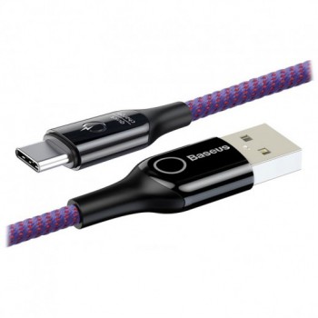 Кабель BASEUS CATXD-A05 C-shaped Light Intelligent power-off Cable Type-c 3A 1M фіолетовий