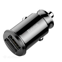 Адаптер зарядки в прикурювач BASEUS CCALL-ML01 Grain Car Charger Black (2 USB)