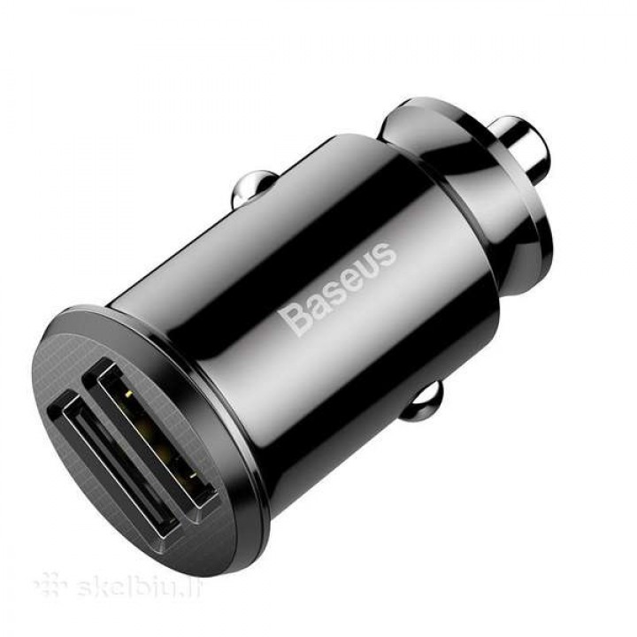 Адаптер зарядки в прикуриватель BASEUS CCALL-ML01 Grain Car Charger Black (2 USB)