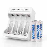 Набір акумуляторів та зарядка Beston C8002 Kit (AAA 4 шт, 600 mAh)