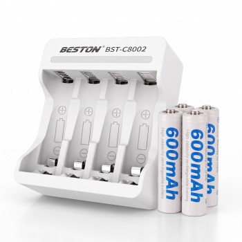 Набір акумуляторів та зарядка Beston C8002 Kit (AAA 4 шт, 600 mAh)