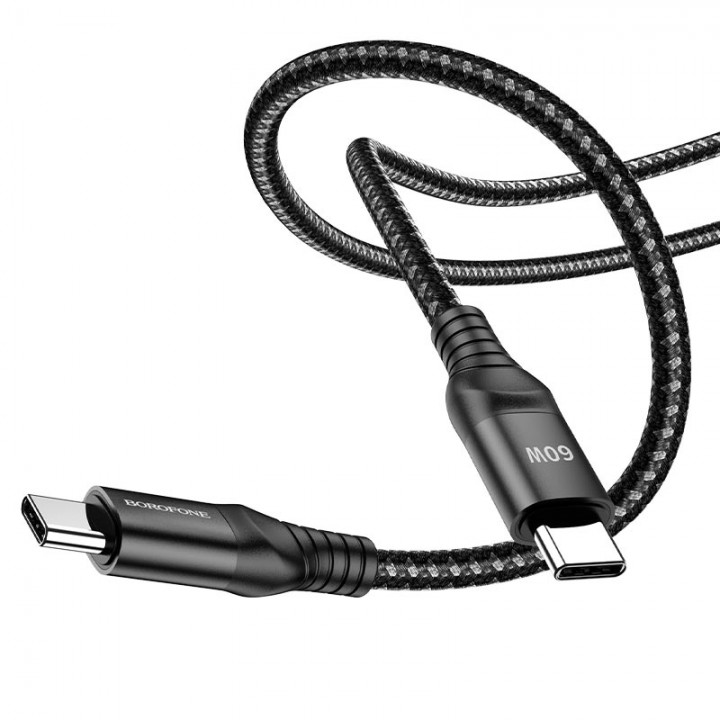 Кабель швидкої зарядки 60Вт 150см Type-C/Type-C Borofone BX56